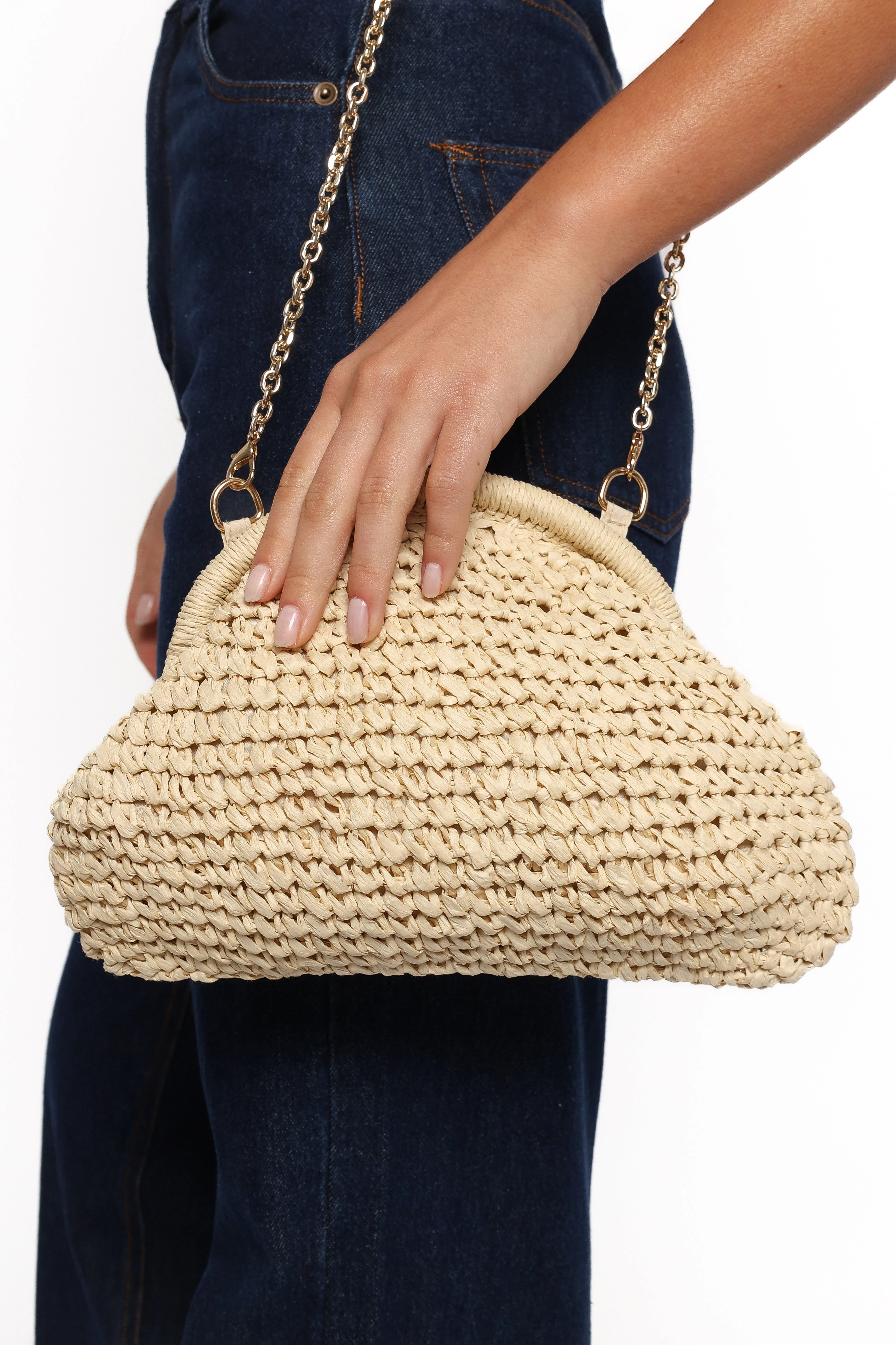 Bett Clutch Bag Natural Raffia