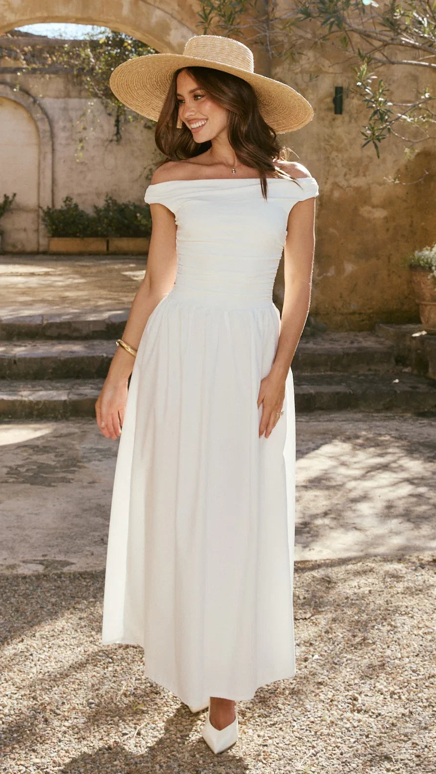 Immy Midi Dress White