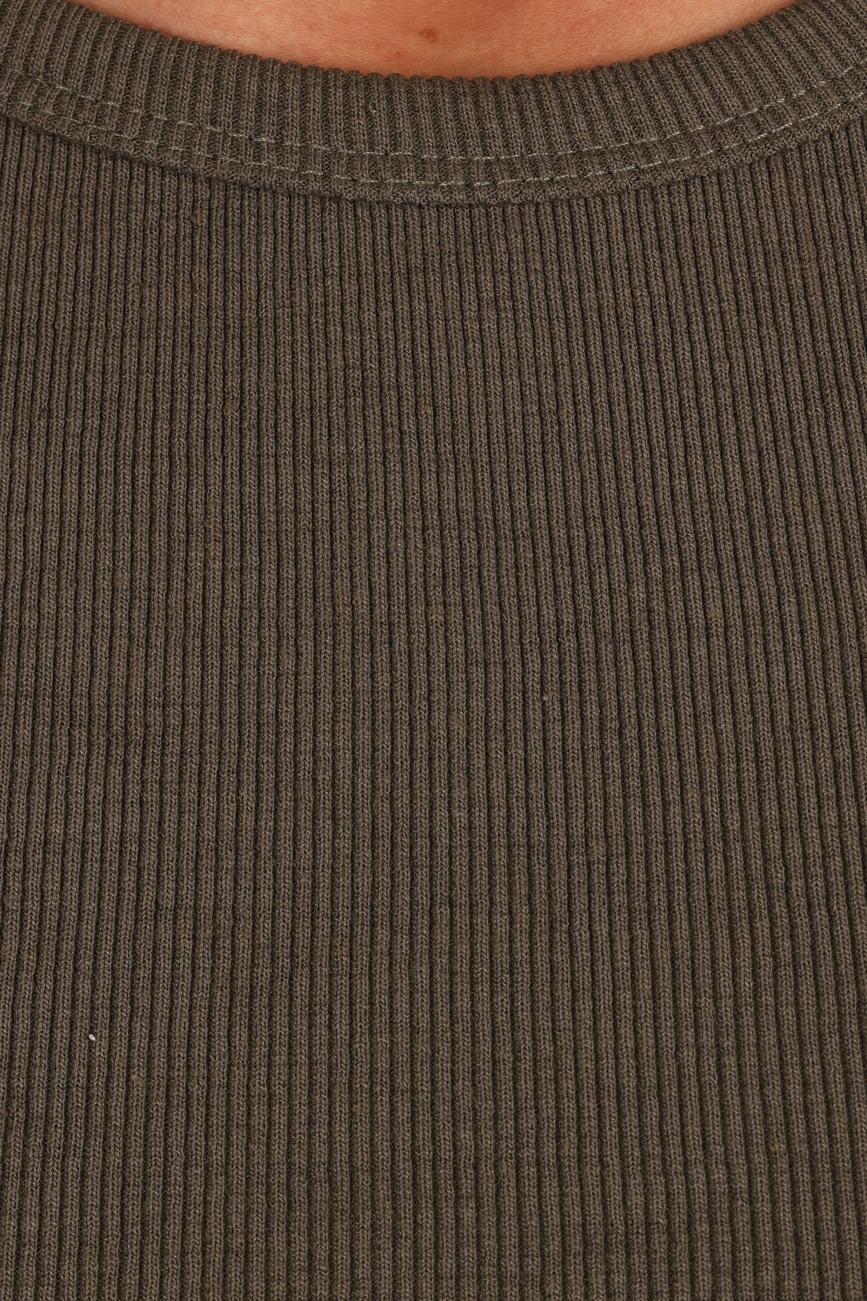 Ari Ribbed Tank Top Olive