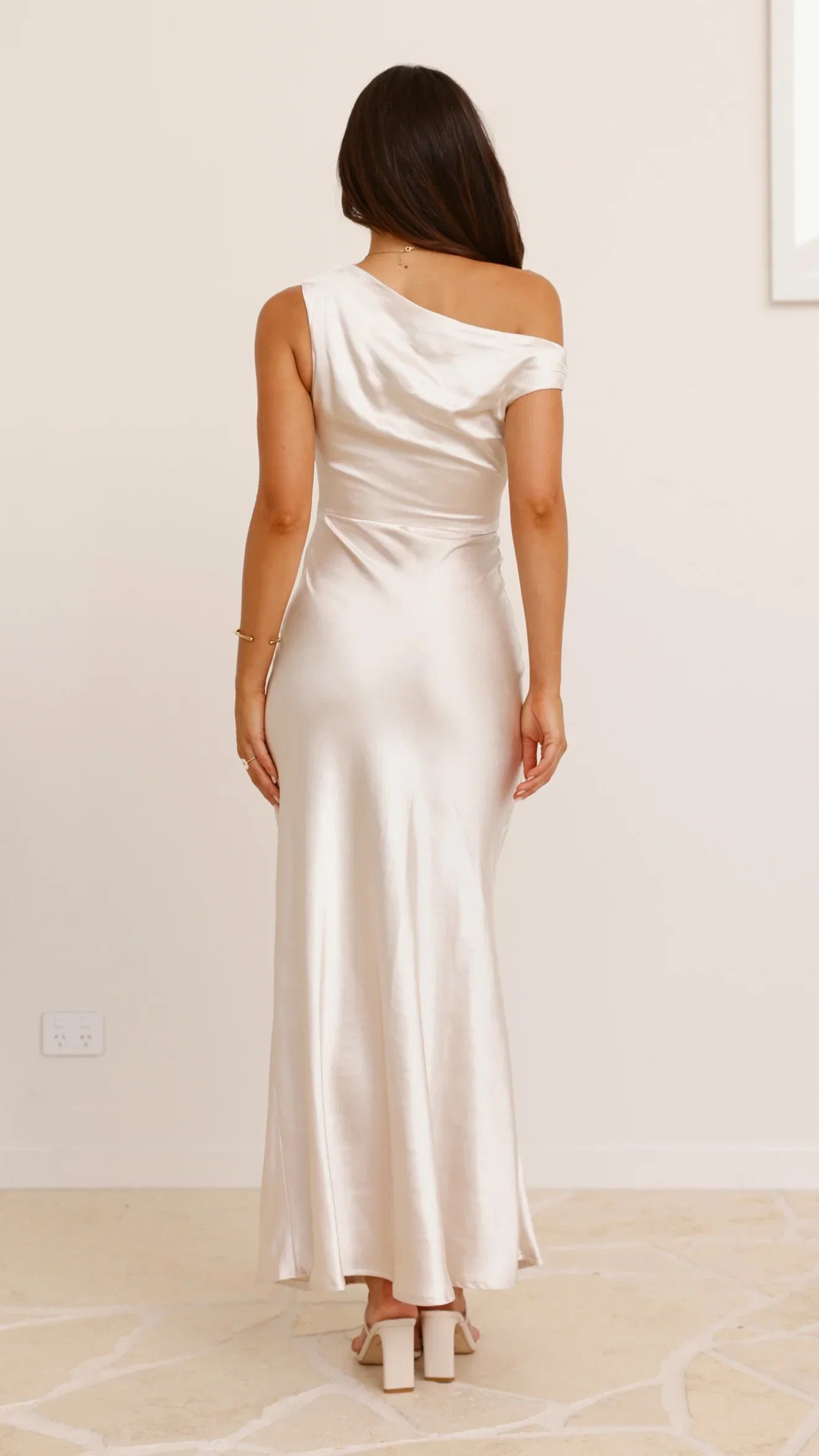 Auria Off Shoulder Maxi Dress Champagne