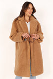 Beatrice Faux Fur Coat Camel