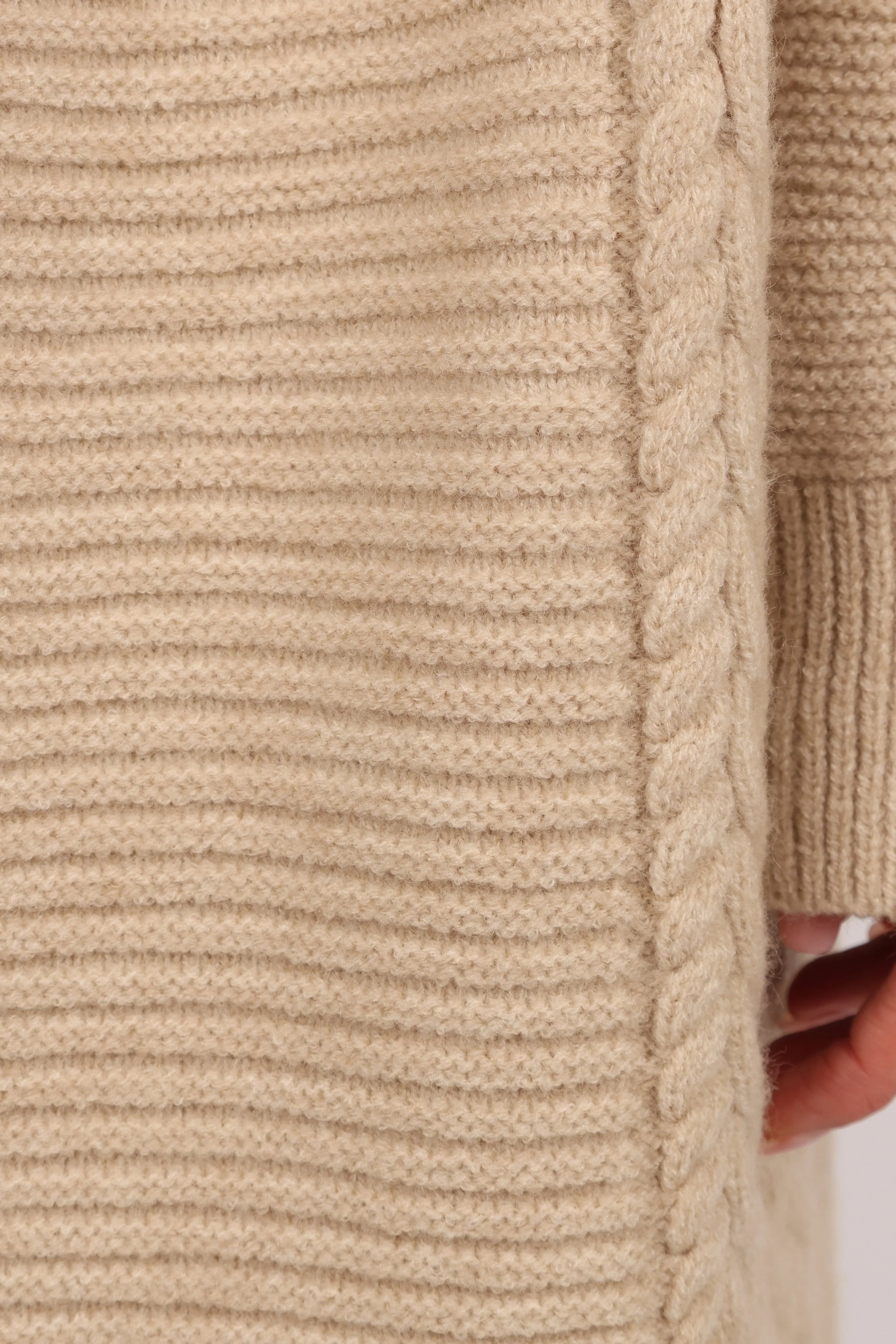 Soma Oversized Open Front Cardigan Beige