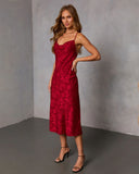 Cool Bloom Floral Jacquard Midi Dress