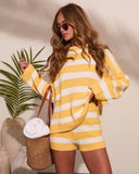 Sunshine Mood Striped Knit Sweater