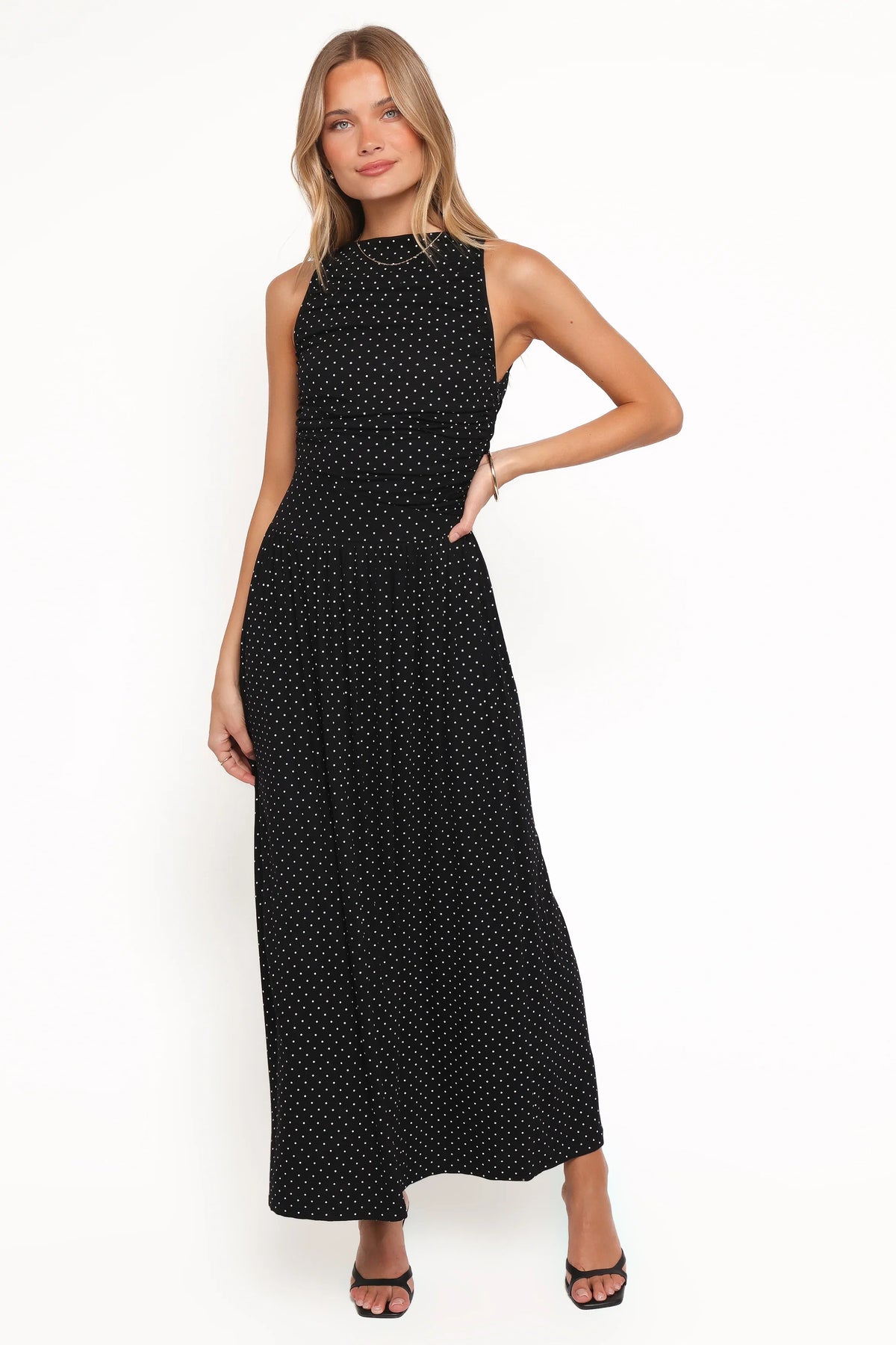 Shirley Maxi Dress Black Polka Dot