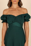 Mickenna Sweetheart Frill Midi Dress Emerald