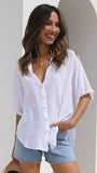 Jaime Button Up Shirt White