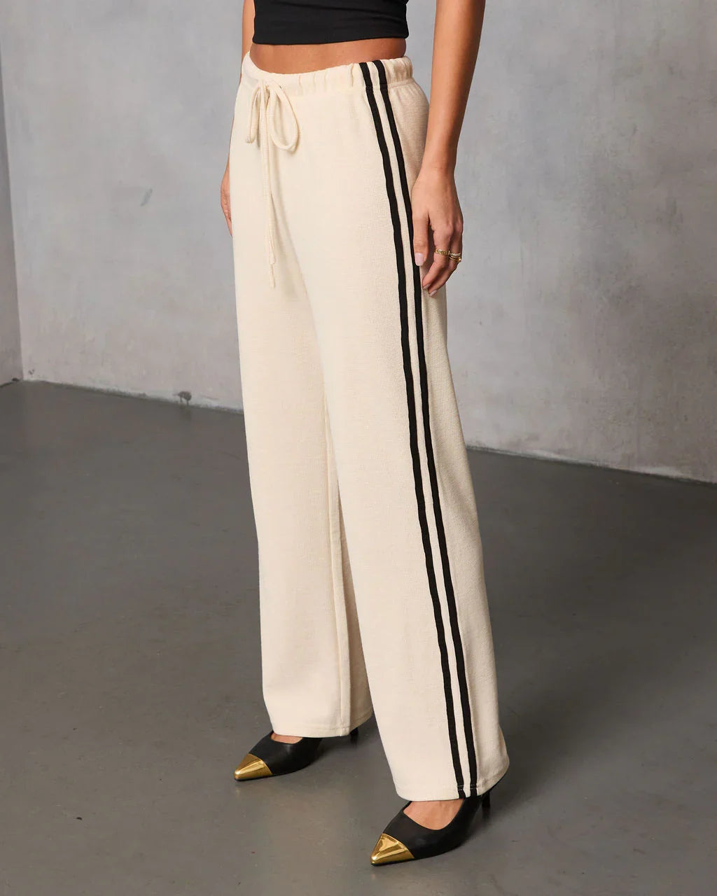 Quiet Day Striped Straight Leg Sweatpants