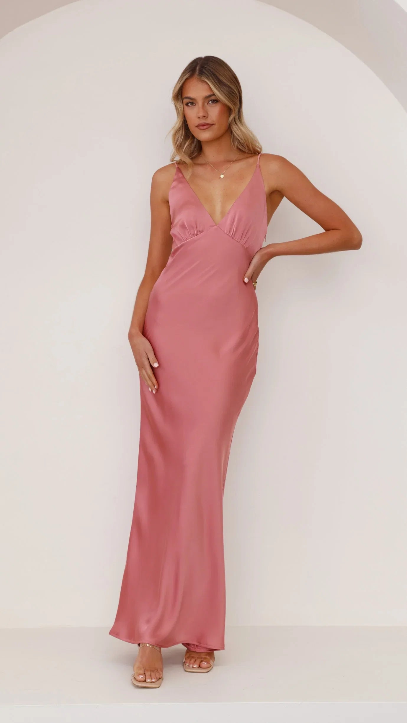 Ziah Maxi Dress Baked Rose