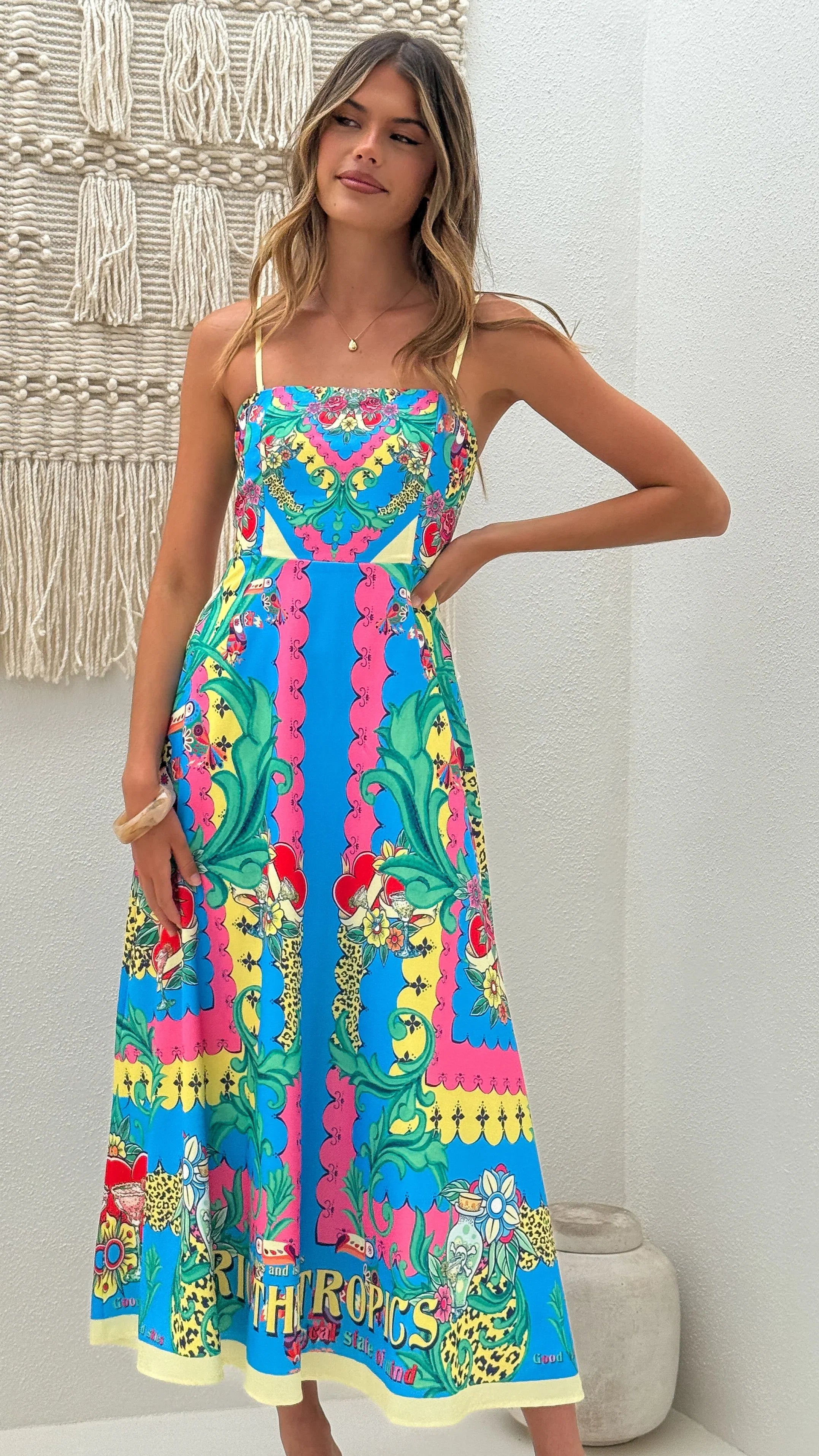 Azure Maxi Dress Tropical Rio