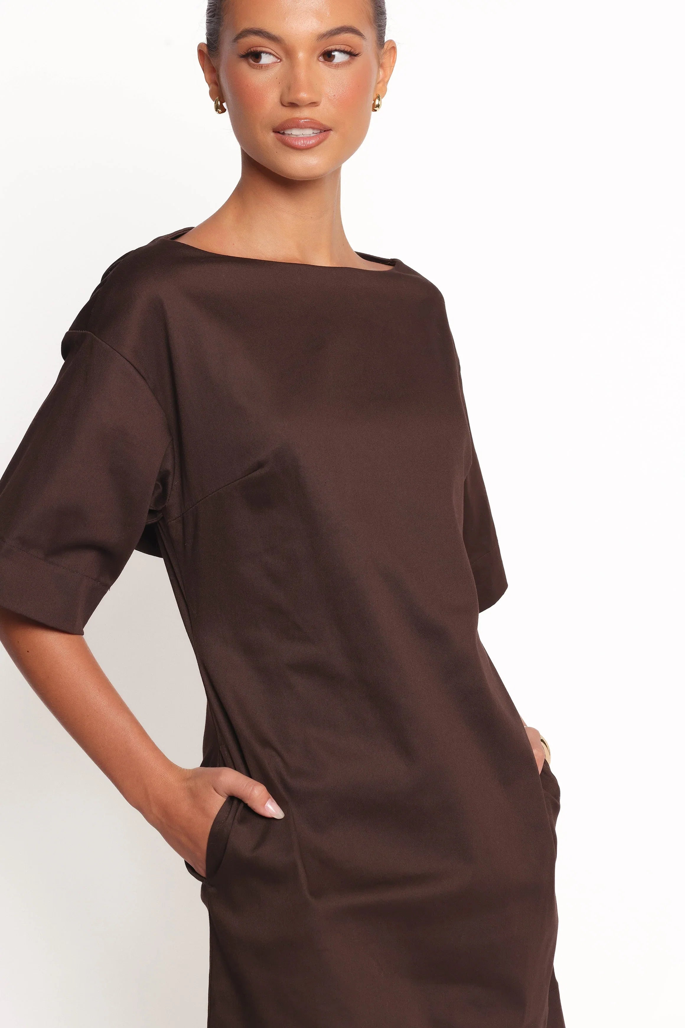 Thorne Mini Dress Chocolate