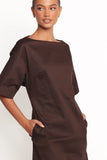 Thorne Mini Dress Chocolate