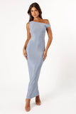 Sebastian Off Shoulder Maxi Dress Blue