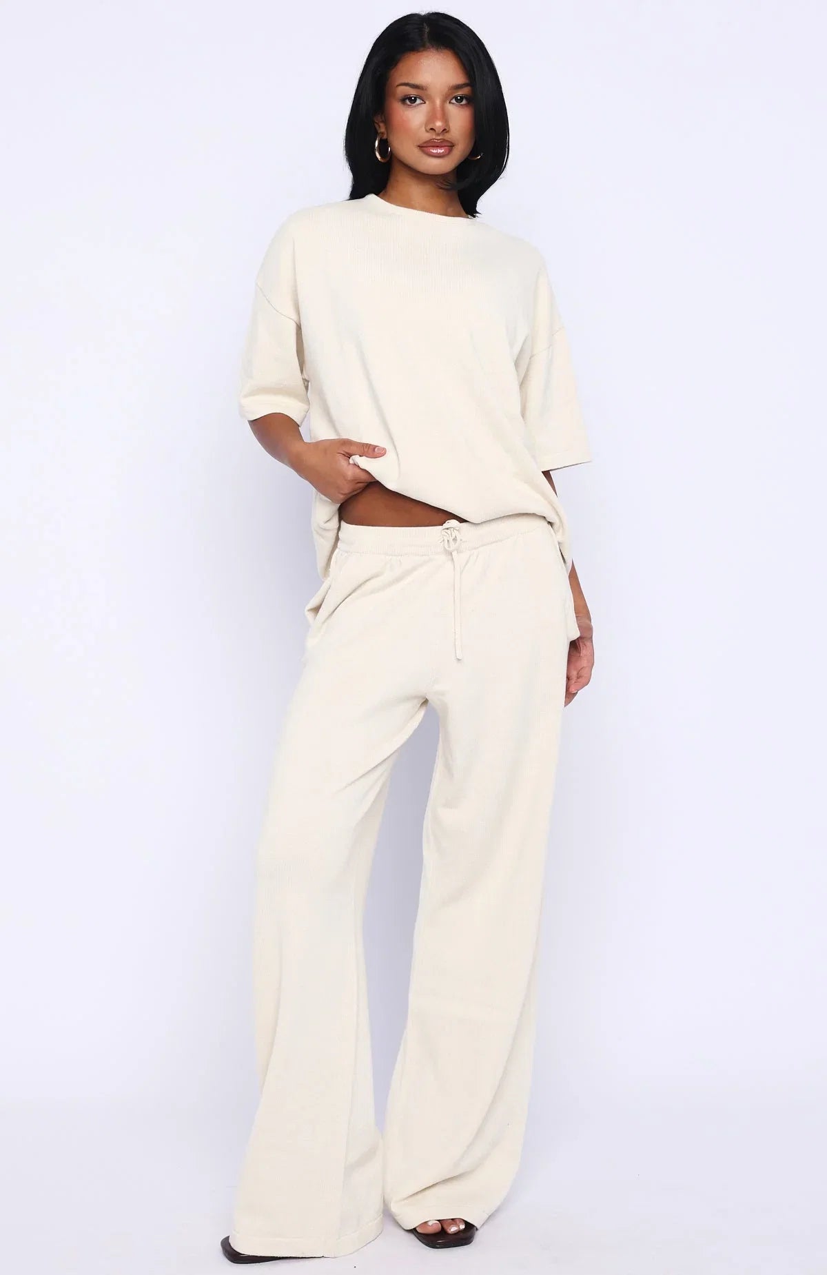 Rare Catch Knit Pants Cream
