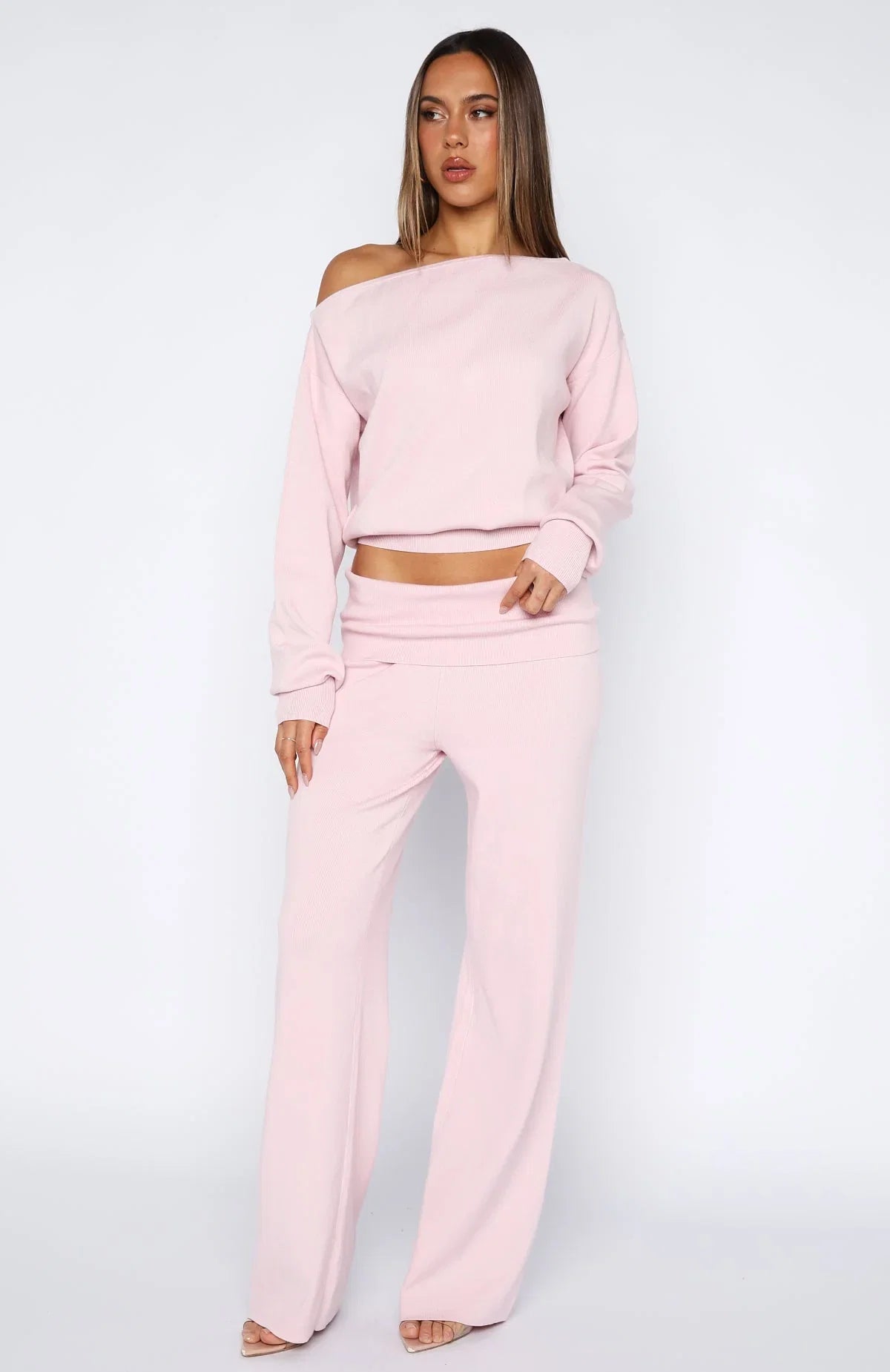 Cant Find The Words Knit Sweater Pink