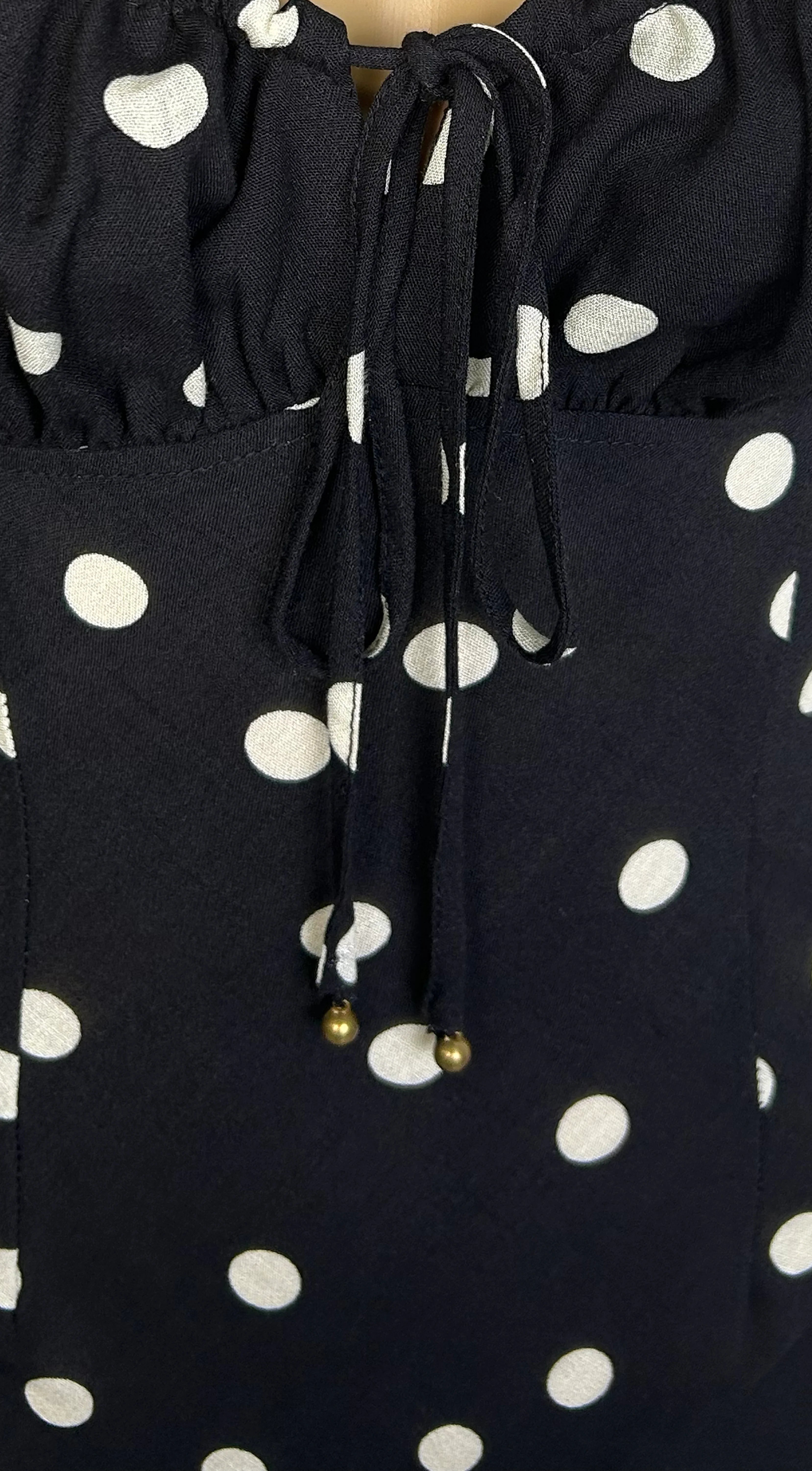 Romelia Polka Dot Maxi Dress Black