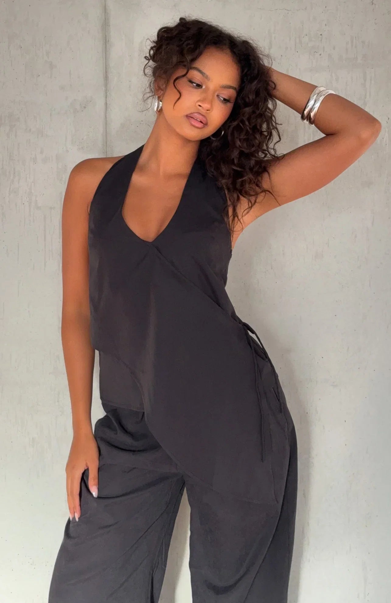 Mystic Mist Halter Top Black