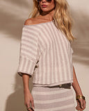 Mellow Mood Knit Short Sleeve Sweater