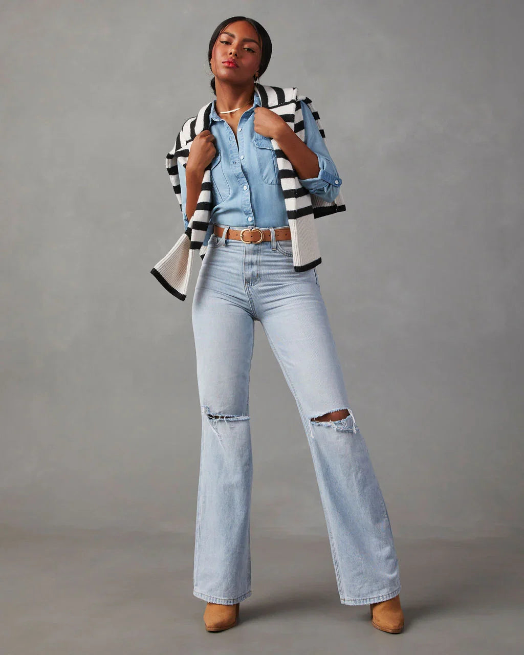 Katana Chambray Utility Top