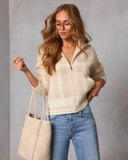 Tosca Brushed Knit Plaid Jacket