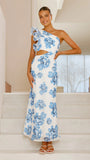 Amina Maxi Dress Blue Rose