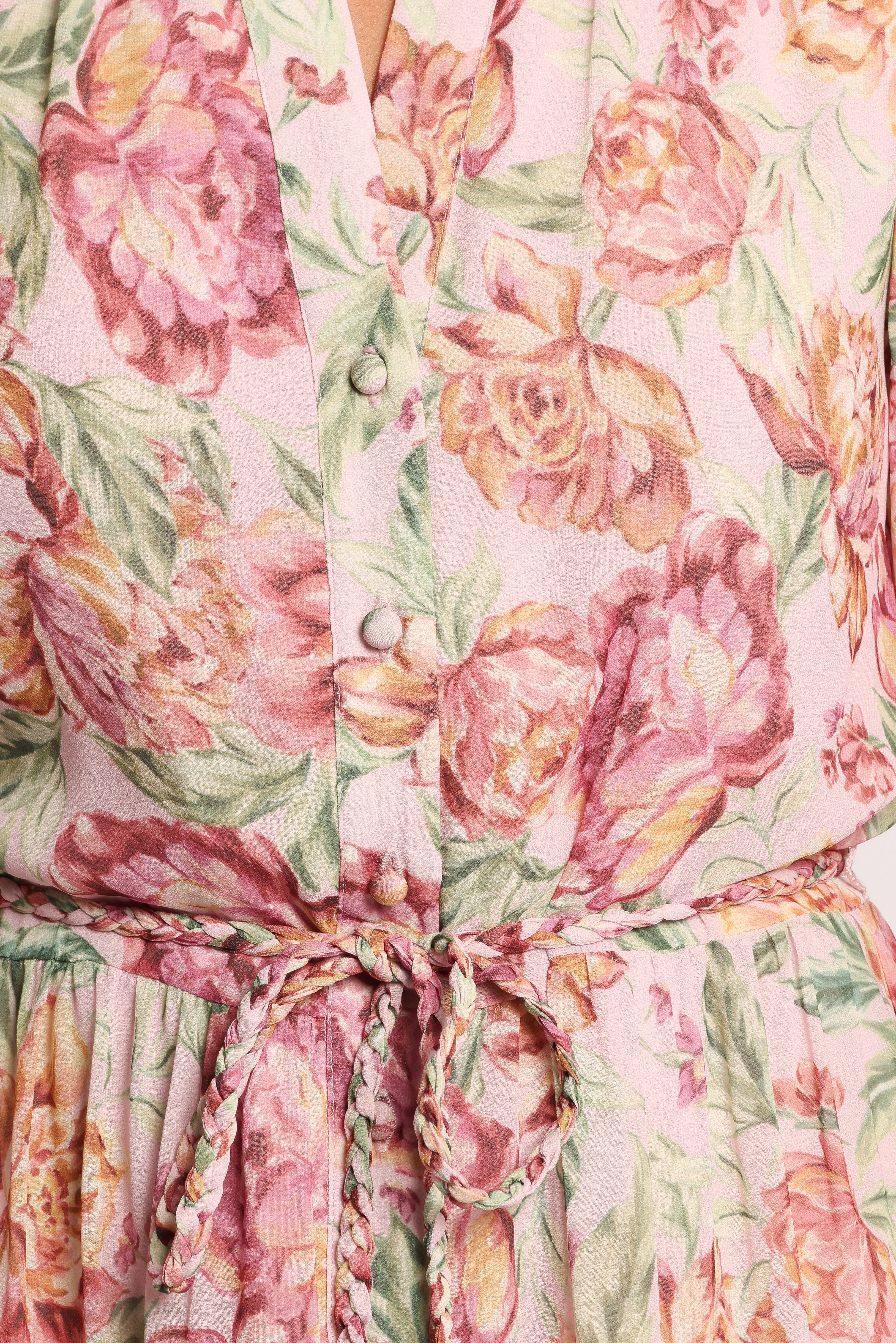 Elba Long Sleeve Mini Dress Veiled Floral