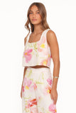 Devlin Top Pink Garden Floral