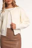 Bloom Pearl Knit Cardigan Cream