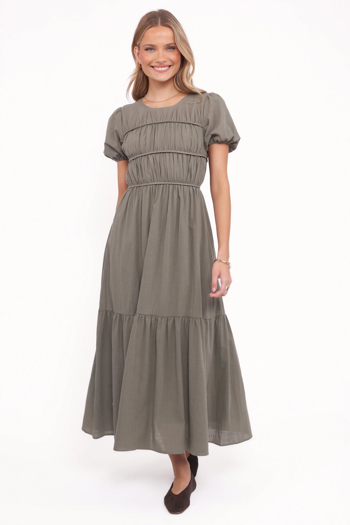 Deloria Maxi Dress Olive