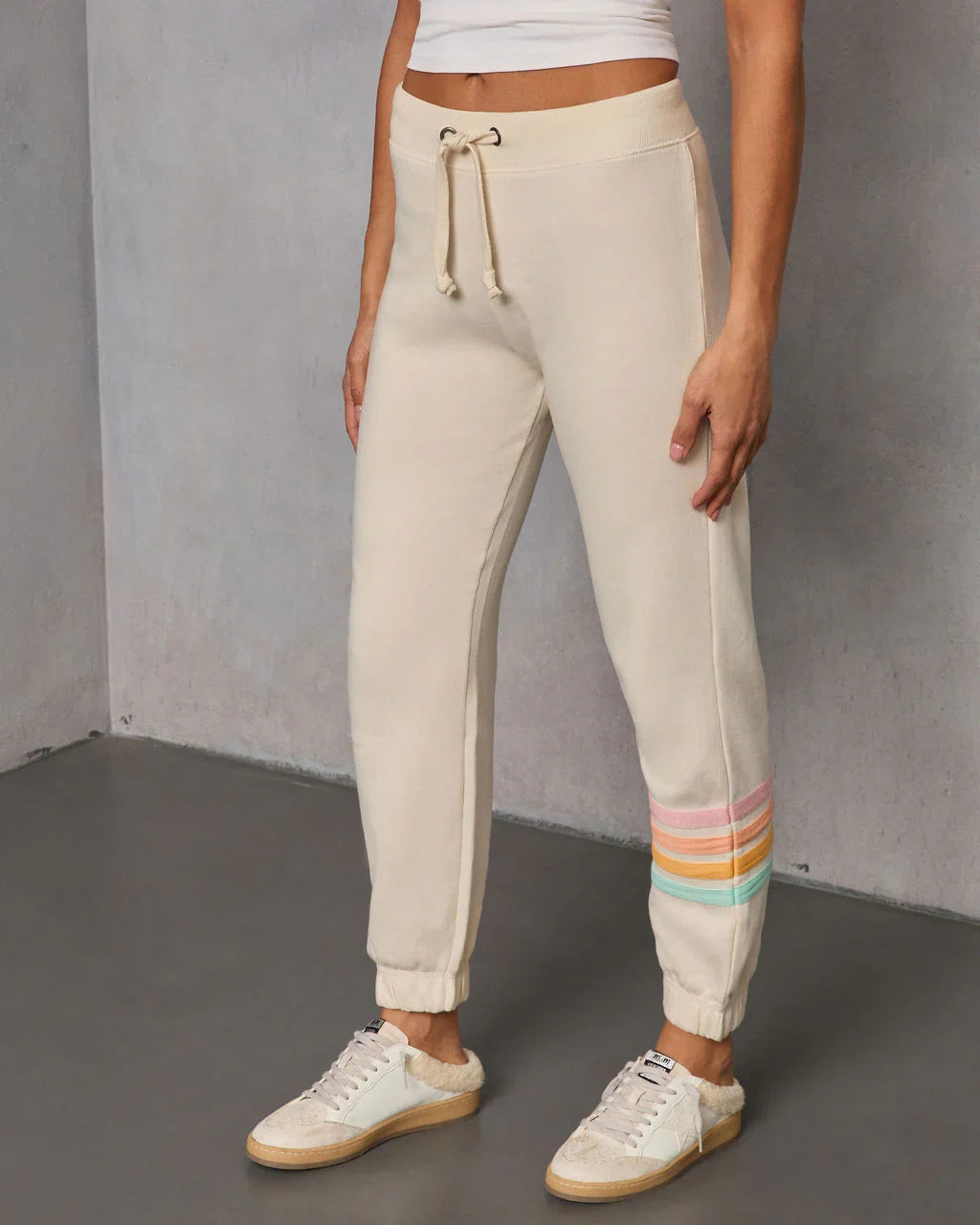 Seloria Striped Hem Sweatpants