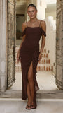 Natayla Midi Dress Chocolate