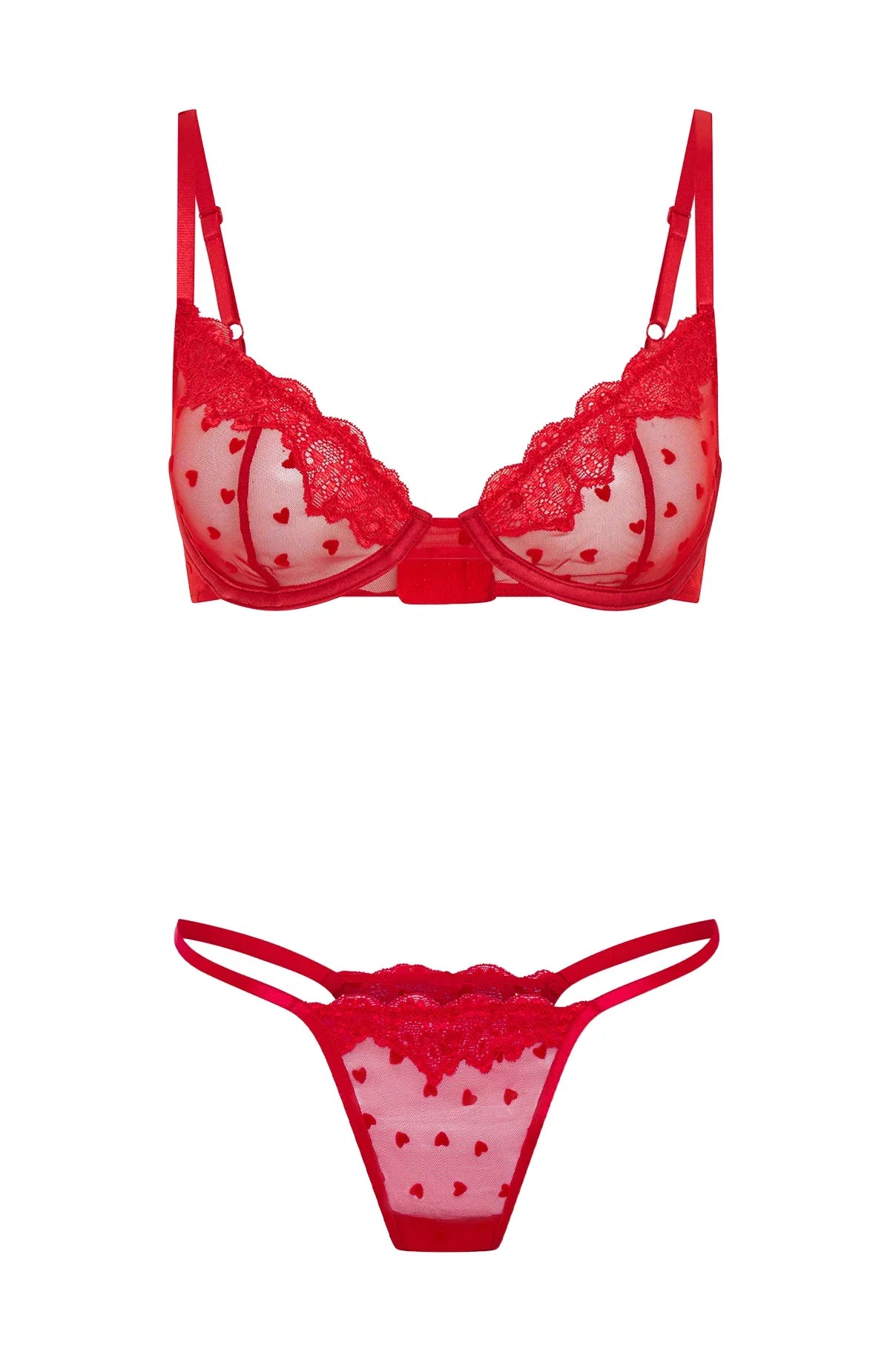 Love Me Later Lingerie Set Red