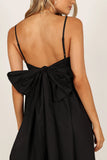 Alice Bow Back Midi Dress Black