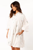 Daisy Long Sleeve Mini Dress White Floral