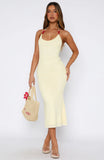 Tropic Like Its Hot Midi Dress Lemon