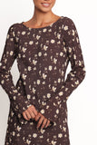 Amity Mini Dress Brown Floral