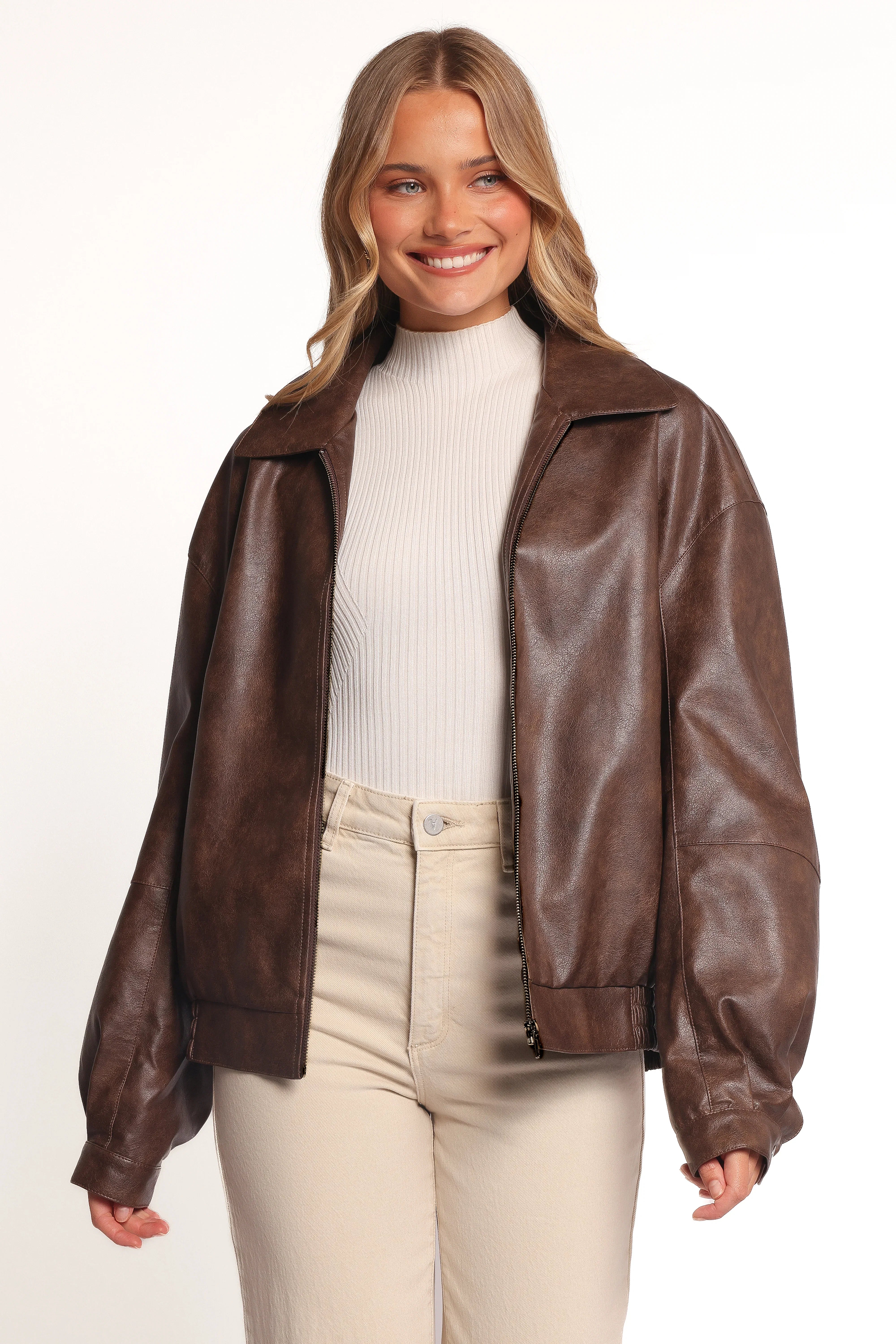 Zoe Bomber Jacket Brown