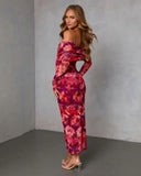 Harvest Haze Off The Shoulder Maxi Dress