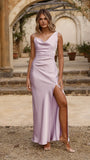 Iris Asymmetrical Maxi Dress Lilac