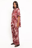 Elysia Pants Pink Burgundy