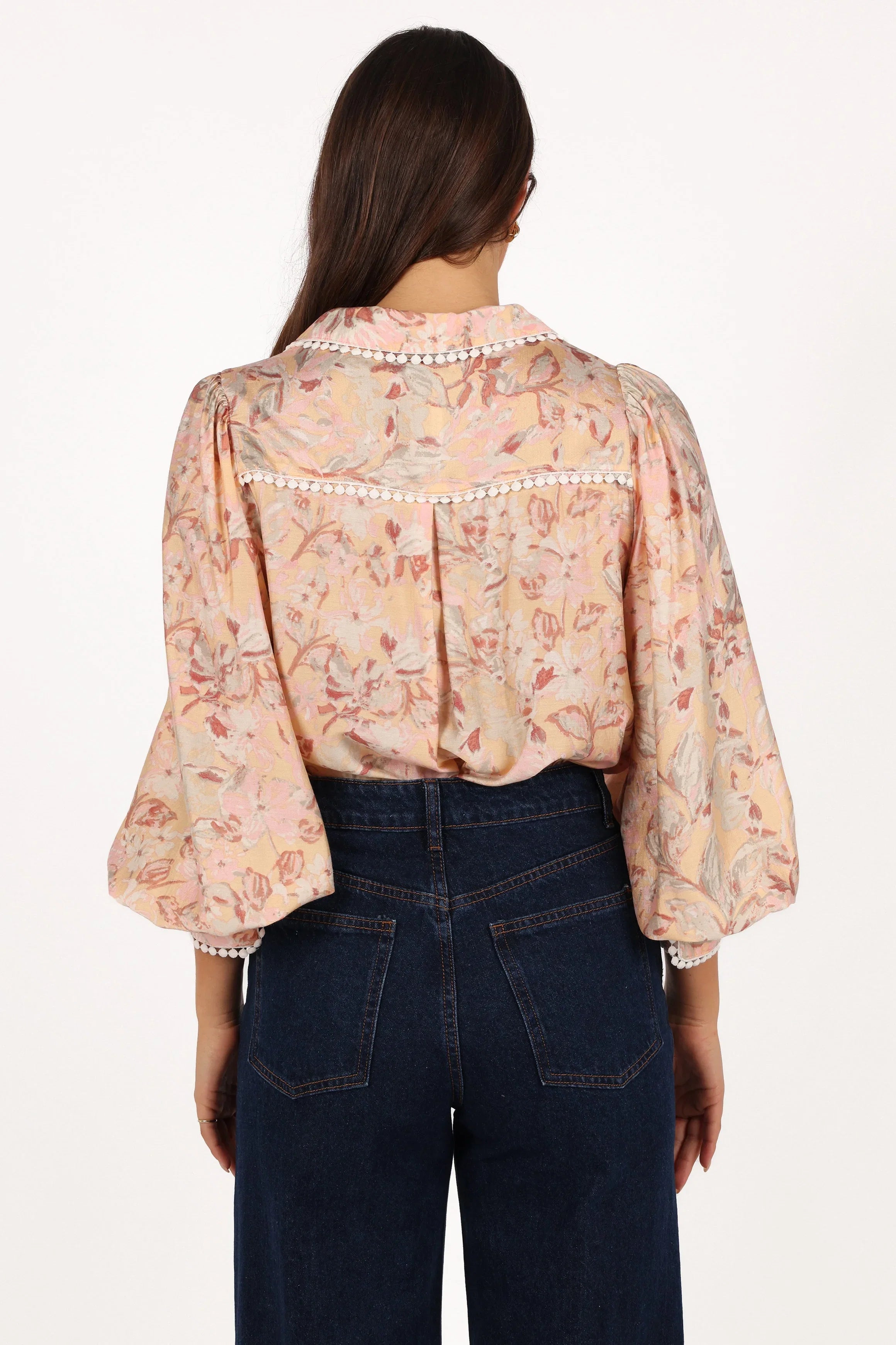 Floria Top Beige Floral
