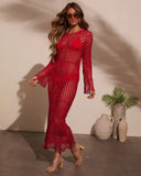 Bendita Crochet Knit Cover Up Maxi Dress