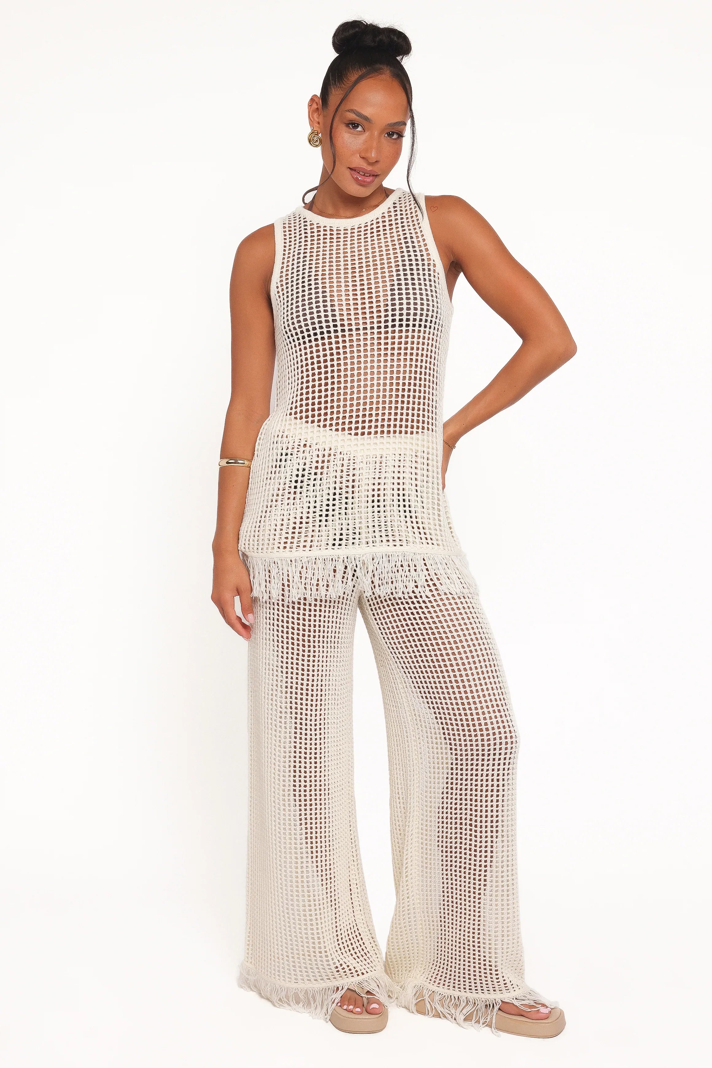 Lorna Knitted Top Off White