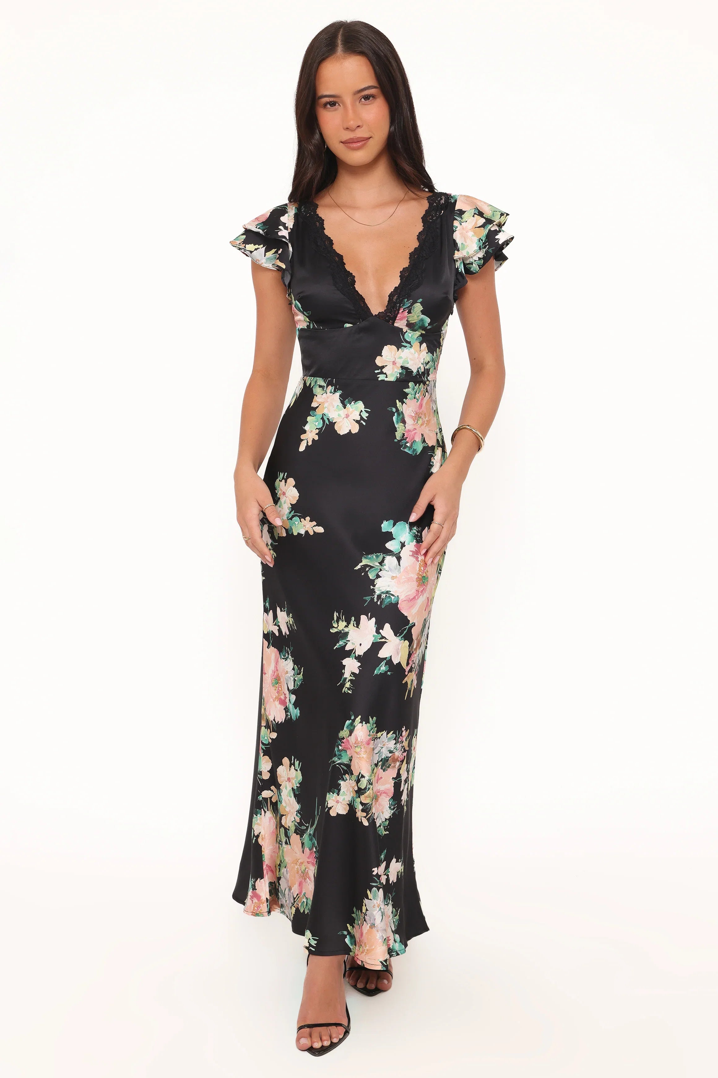 Arella Maxi Dress Black Floral