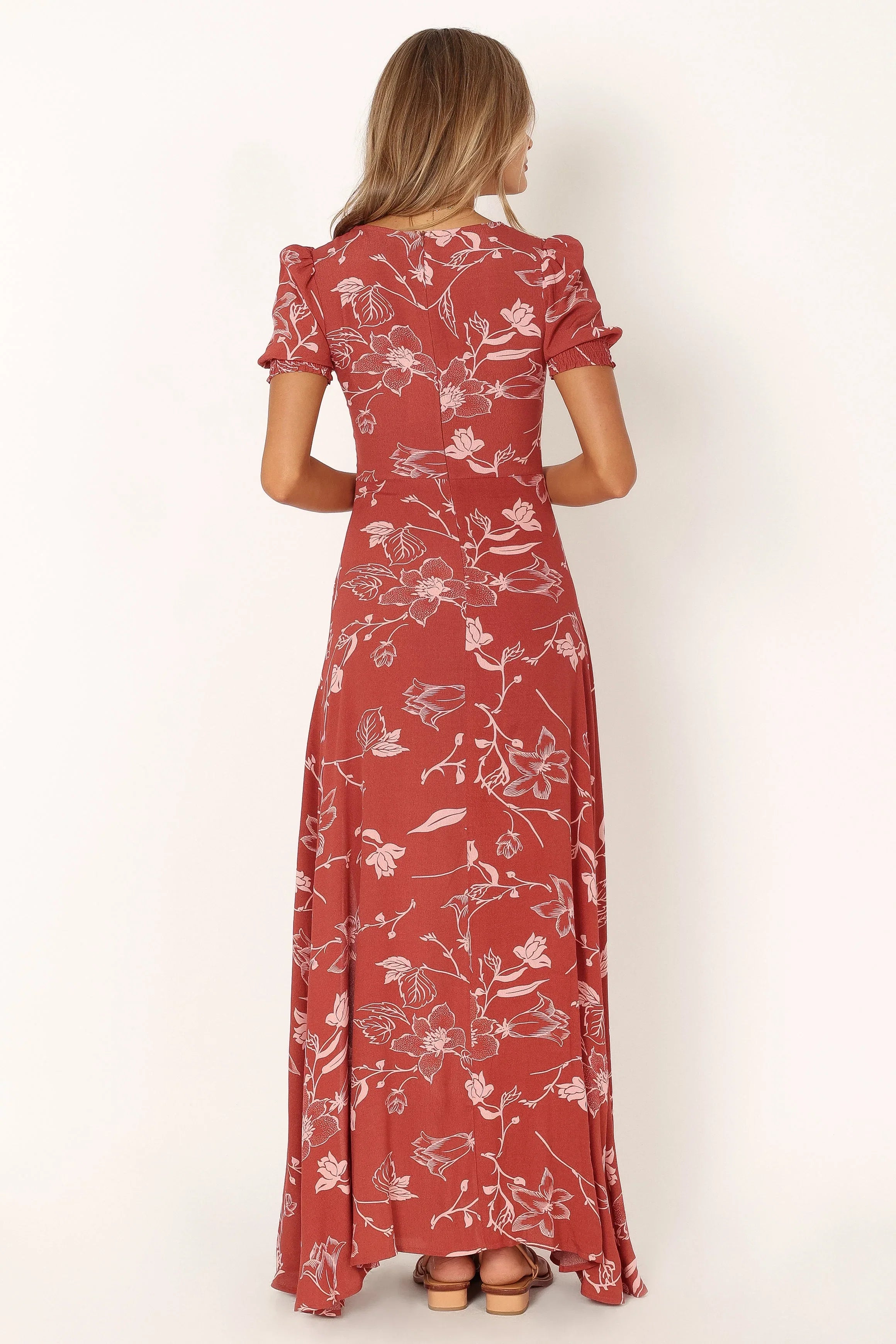 Franklin Maxi Dress Rust Floral