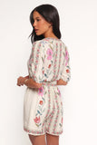 Ginger Tie Waist Romper Pink Multi