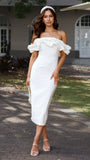 Bernadette Midi Dress White