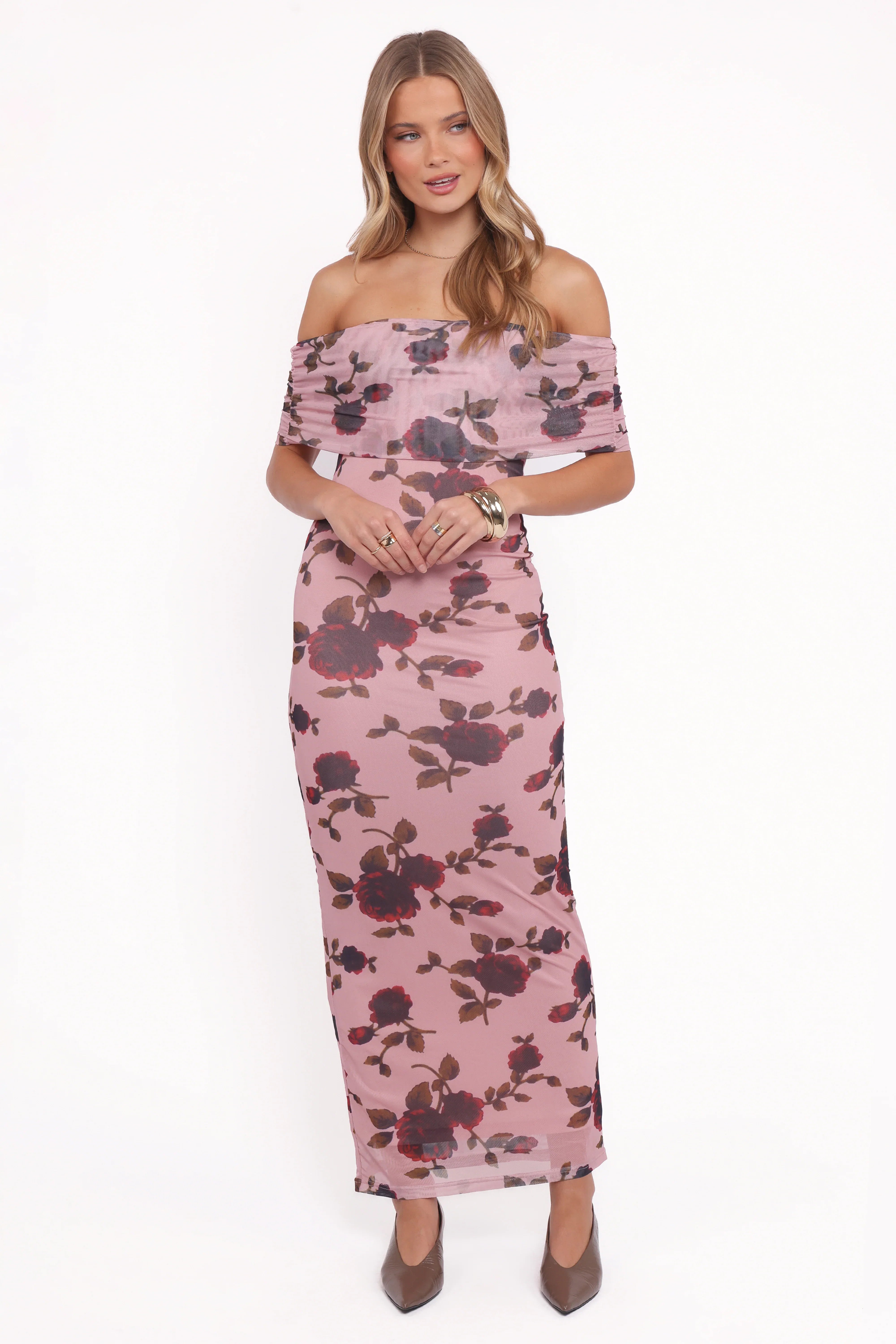 Indya Maxi Dress Pink Floral