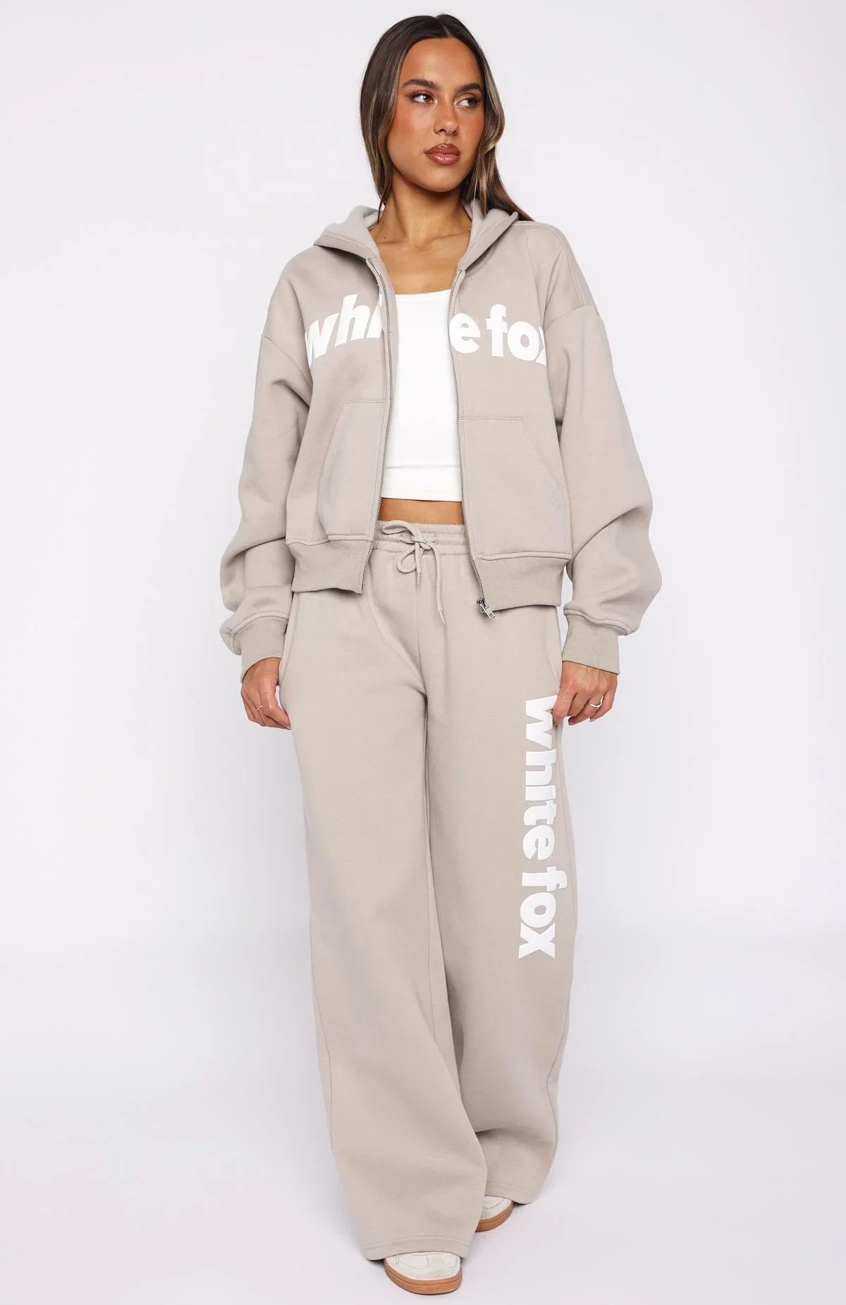 From The Archives Kenzie Boxy Zip Front Hoodie Moon