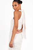Adalyn Halterneck Midi Dress White